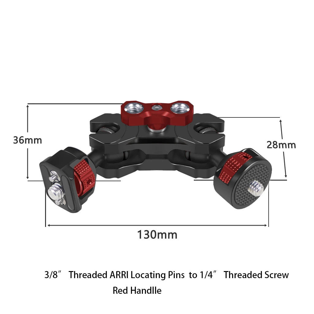 New Upgraded Universal Adjustable Double ballhead 1/4 to 3/8 Magic Arm Monitor Bracket DSLR Cameras Cage Accessories Support 5kg