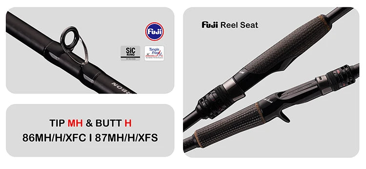 PURELURE NEW DANCE 10FT Spinning Rod For Bass High Carbon Long Throwing Fishing Rod In FUJI Accessories, Plus Spinning Reel