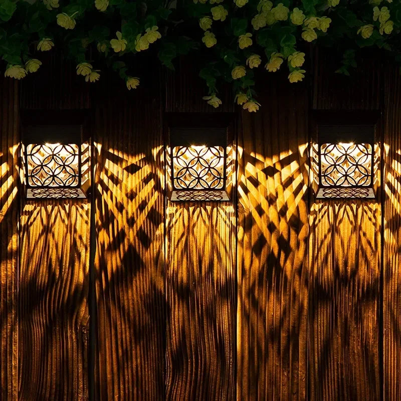1/2/4PCS Solar LED Fence Lights Outdoor Waterproof Garden Wall Lamp for Yard Lawn Balcony Stairs Pathway Landscape Lighting