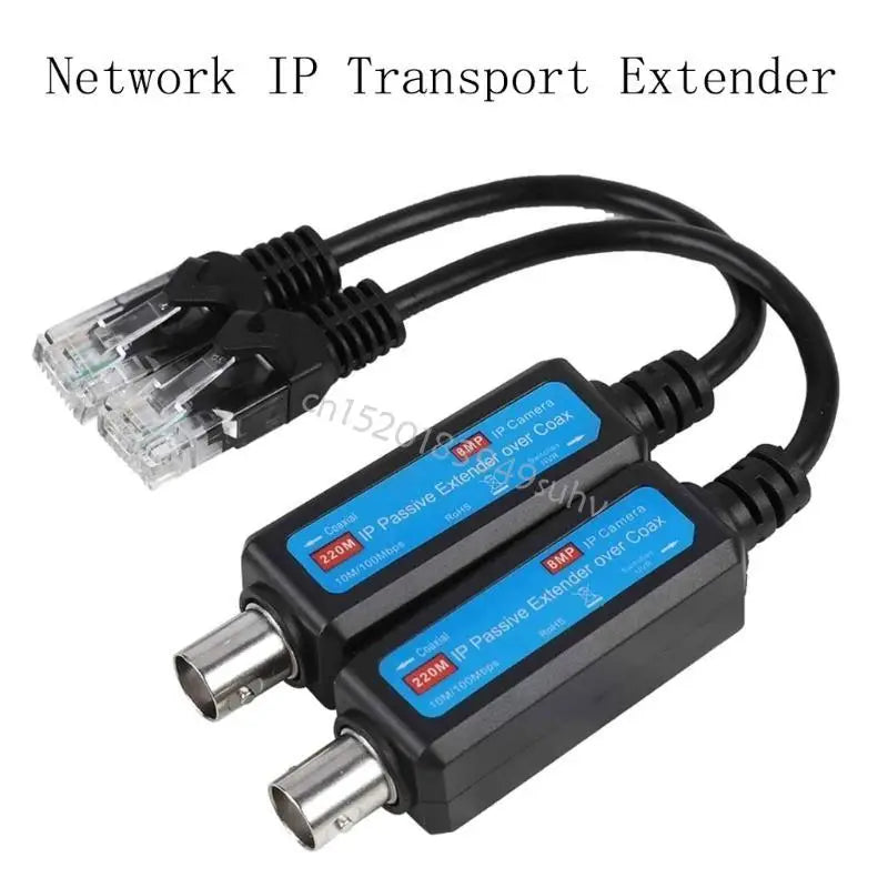 Ethernet Over Coax Adapter Passive IP Networking Coaxial Transmitter Receiver Q81E
