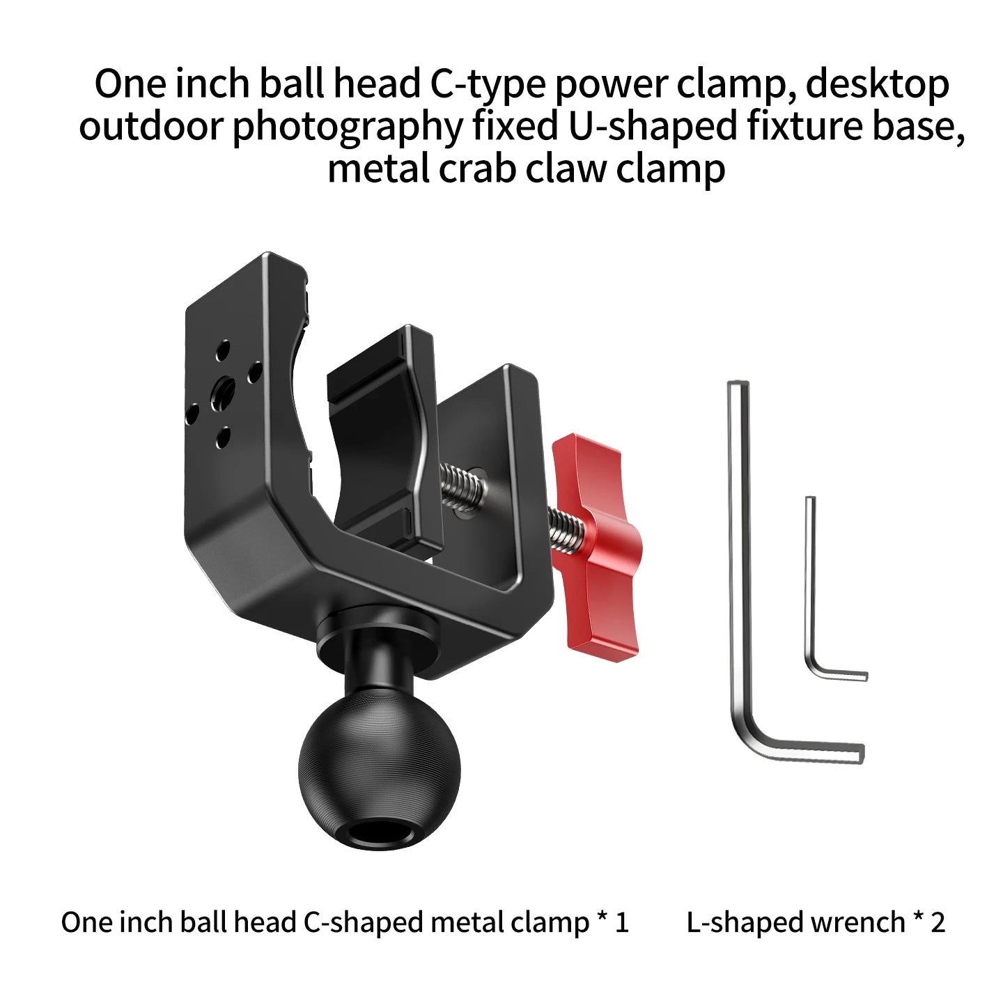 Super Clamp 1/4 ARRI Hole 17mm Ball Head for Gopro Hero 13 12 Insta360 for DJI Osmo Action DSLR Camera Desk Stand Accessories