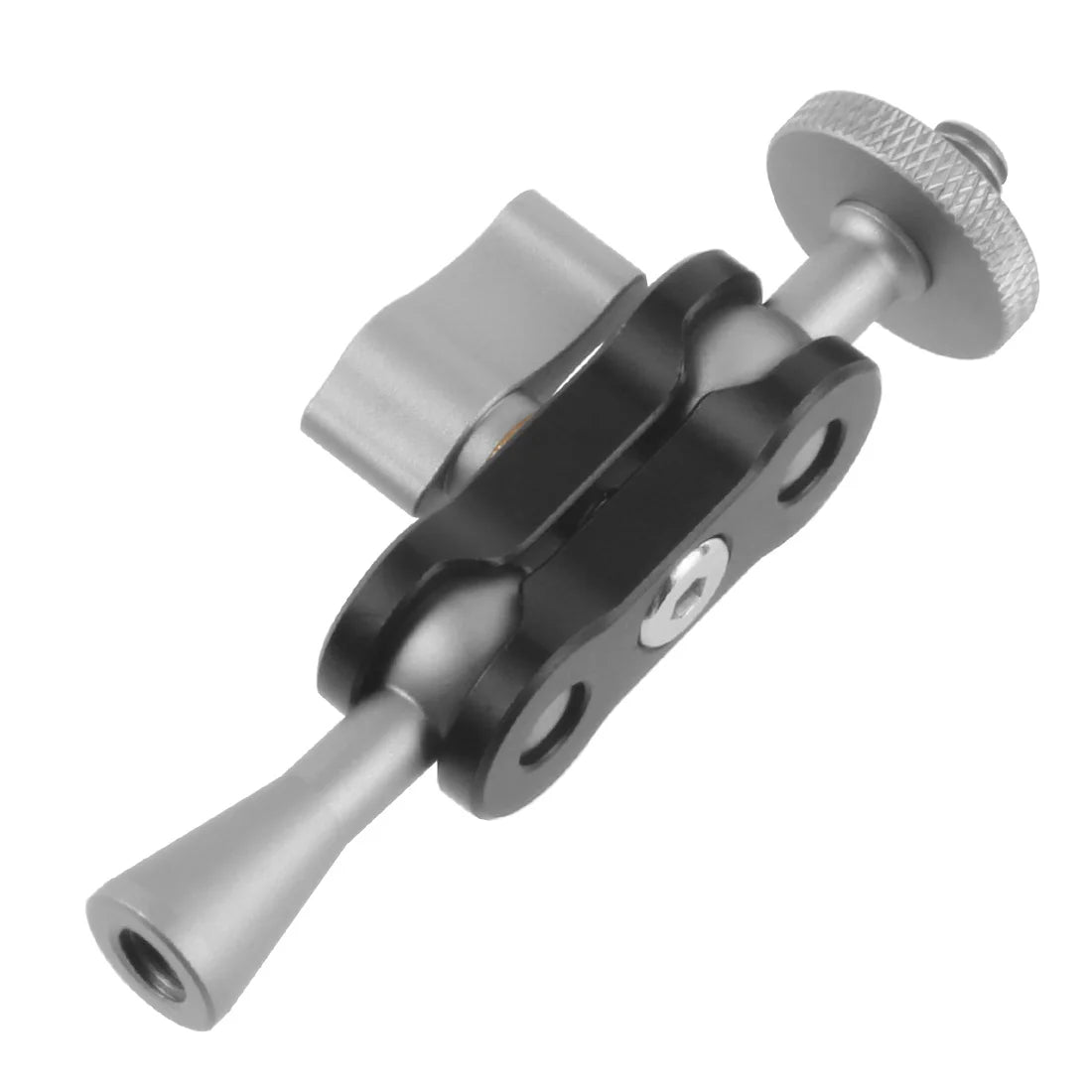 Dual Ball Head Magic Arm Swivel Mount Adapter with 1/4'' Screw for DJI OSMO360 for DSLR Camera Video Monitor Light Mic Bracket