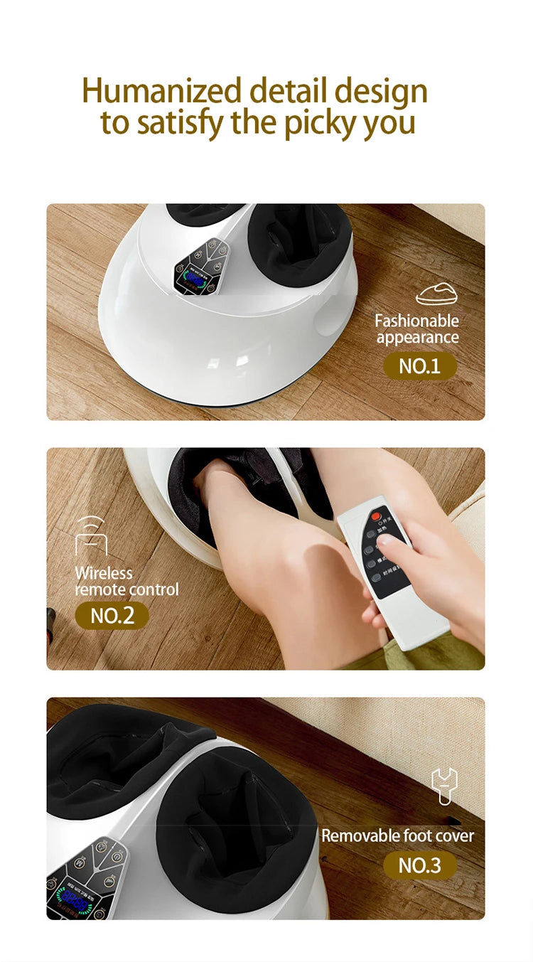 Foot Massager With Vibration, deep kneading, pressing, Acupressure Heating functions to relieve soreness in Legs Feet
