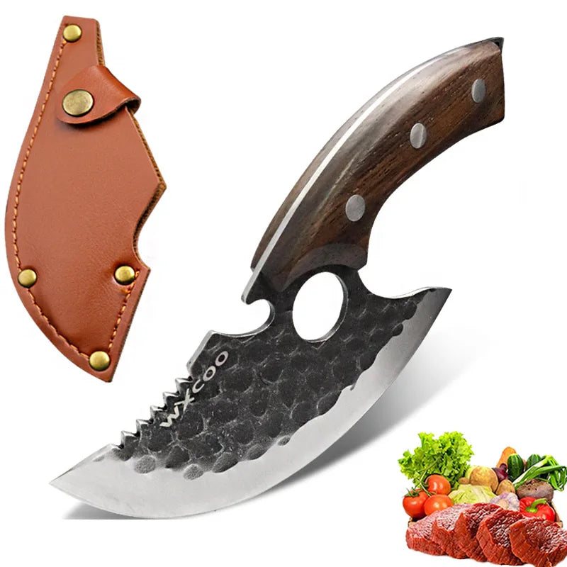 Boning Knives Meat Cleaver Hand Forged Kitchen Knife Wooden Handle Butcher Knife Stainless Steel Cooking Knife Kitchen Gadgets