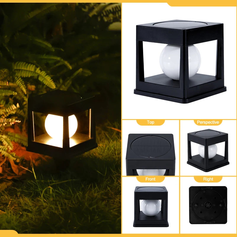 Solar Post Light Outdoor Post Caps Lights Solar Fence Post Lamp Pillar Lamps Waterproof for Wooden Posts Patio Camping Dec
