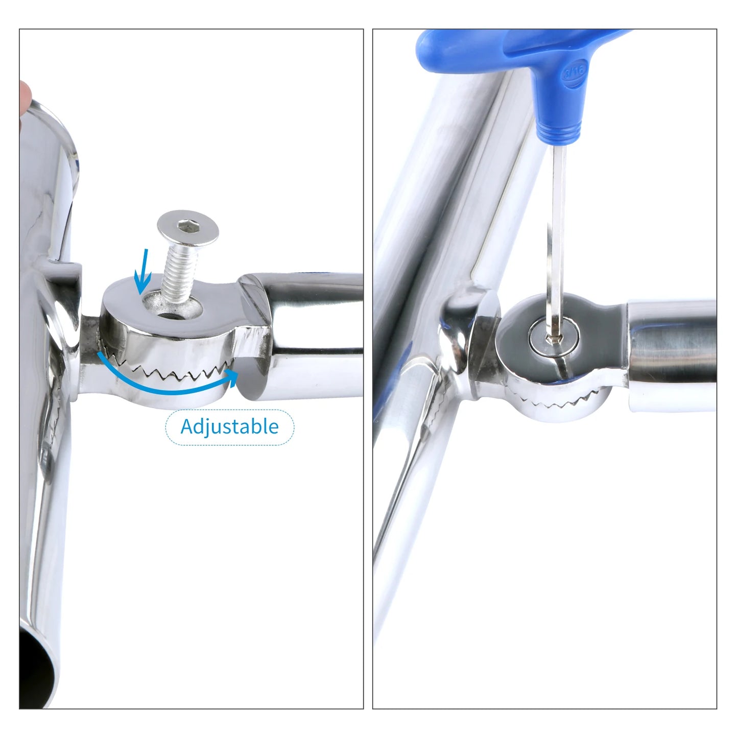 Boat Fishing Adjustable Rod Holder Outrigger Plug-in Marine Stainless Steel Rod Pod