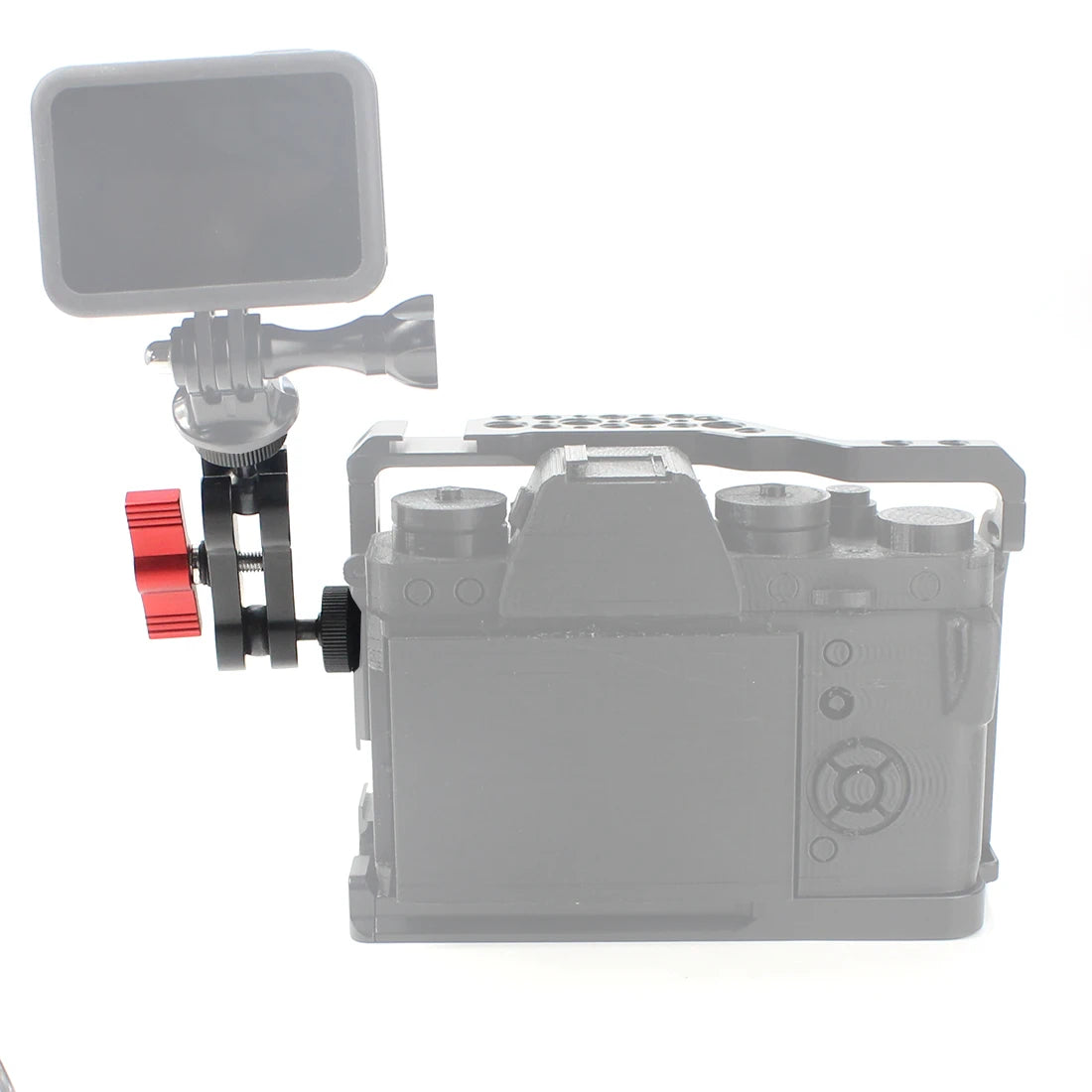 360° Ballhead Magic Arm Double Ball Head Adapter 1/4" Screw Monitor Mount for Gopro Insta360 Holder Lights Phone Stand Bracket