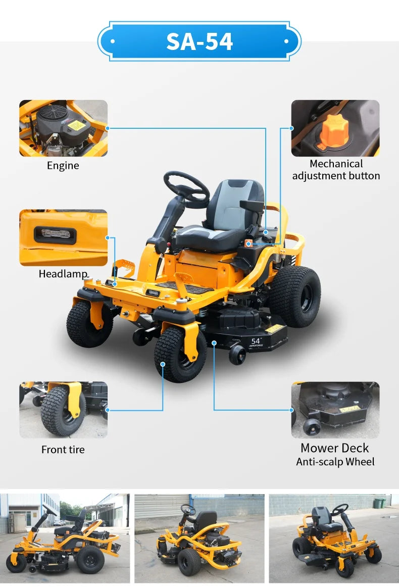 Zero Turn Commercial Riding Lawn Mower CE/EPA Certified Sale Garden with Heavy Duty Lawn Mowe