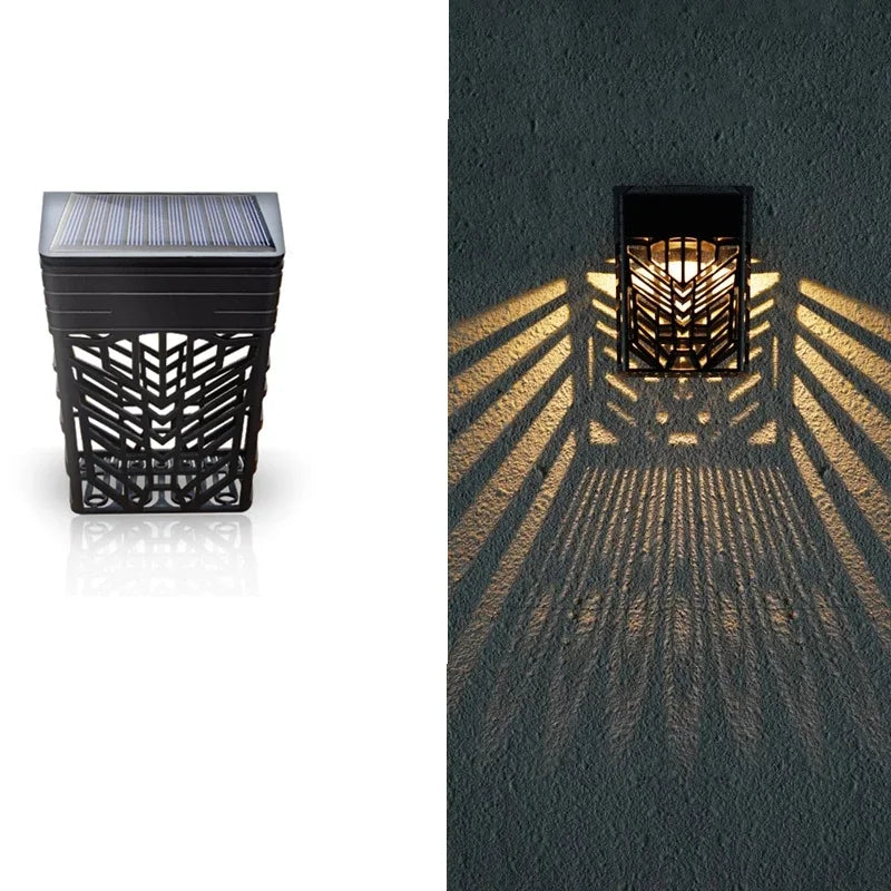 1/2/4PCS Solar LED Fence Lights Outdoor Waterproof Garden Wall Lamp for Yard Lawn Balcony Stairs Pathway Landscape Lighting