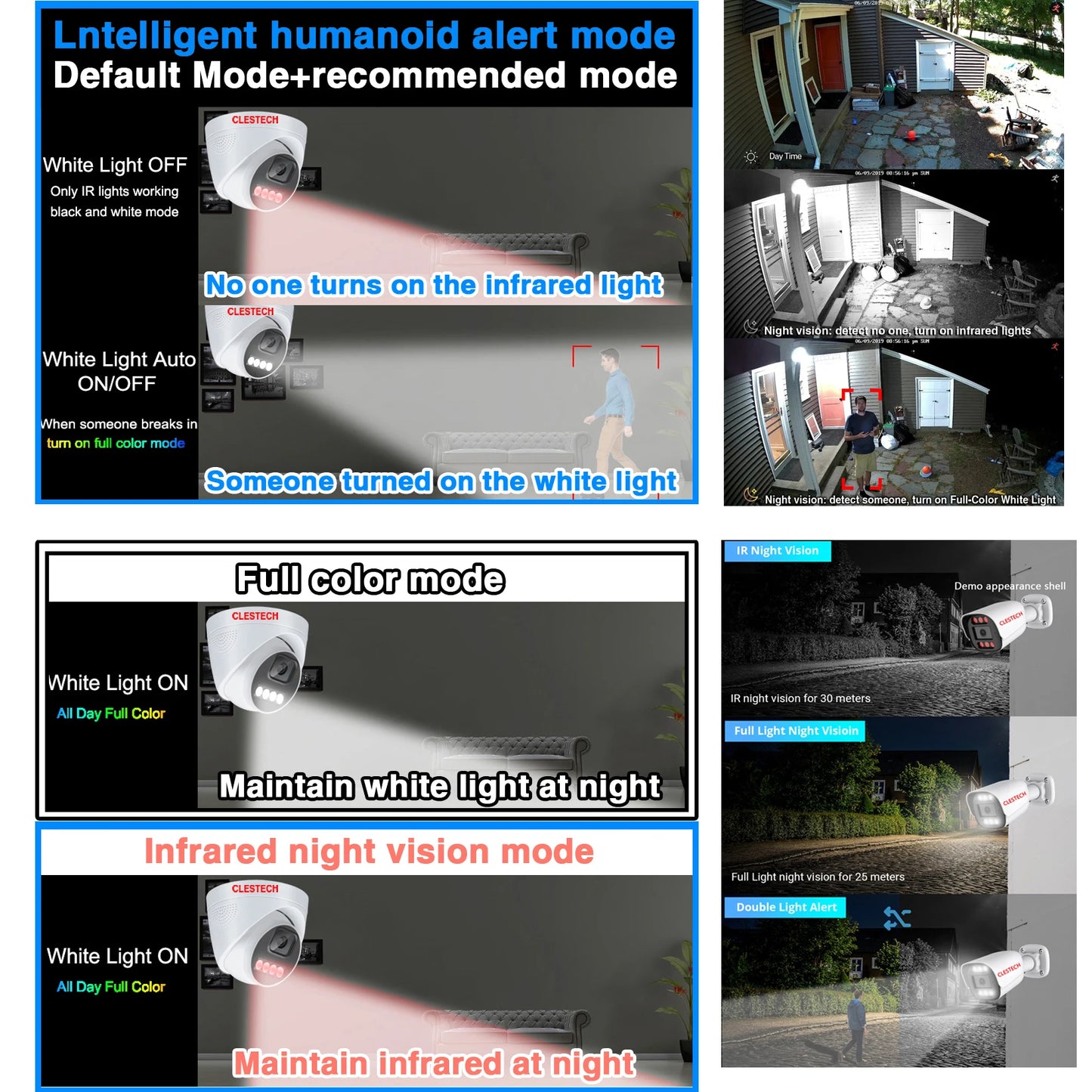 5MP/4MP AI POE Dome Camera - Full Color & Infrared Dual Light, Built-in Mic, RTSP, XMEYE, Semi-ball Design for Home Security