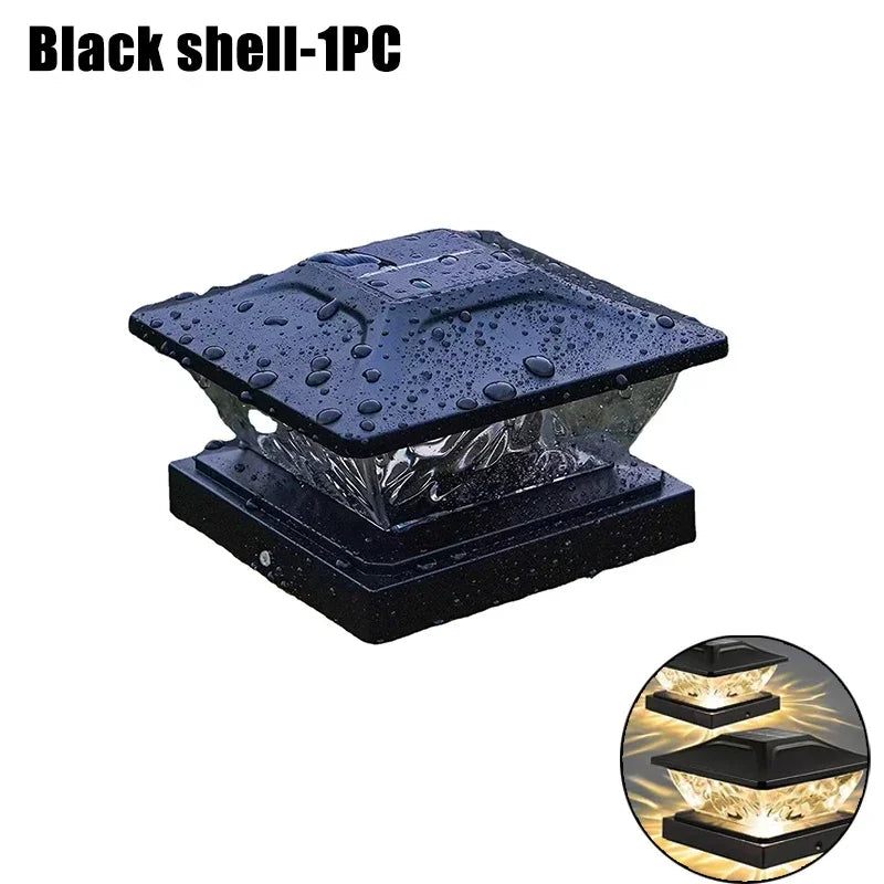 Outdoor Waterproof Villa Gate Fence Light Solar Light Outdoor Villa Column Lamp Fence Gate Pillar Head Led Lamp For House Garden