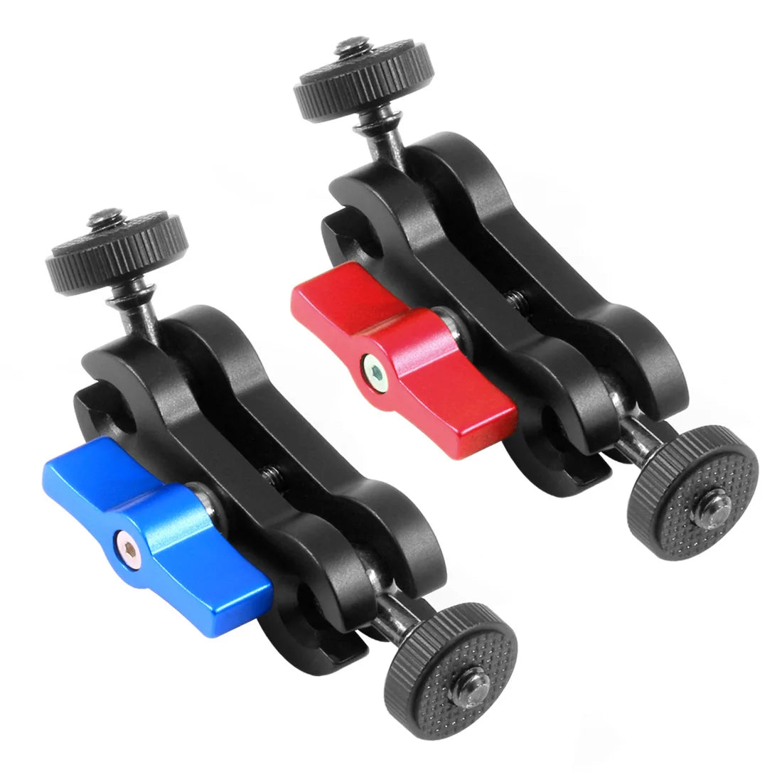 360° Ballhead Magic Arm Double Ball Head Adapter 1/4" Screw Monitor Mount for Gopro Insta360 Holder Lights Phone Stand Bracket