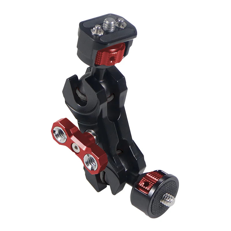 New Upgraded Universal Adjustable Double ballhead 1/4 to 3/8 Magic Arm Monitor Bracket DSLR Cameras Cage Accessories Support 5kg