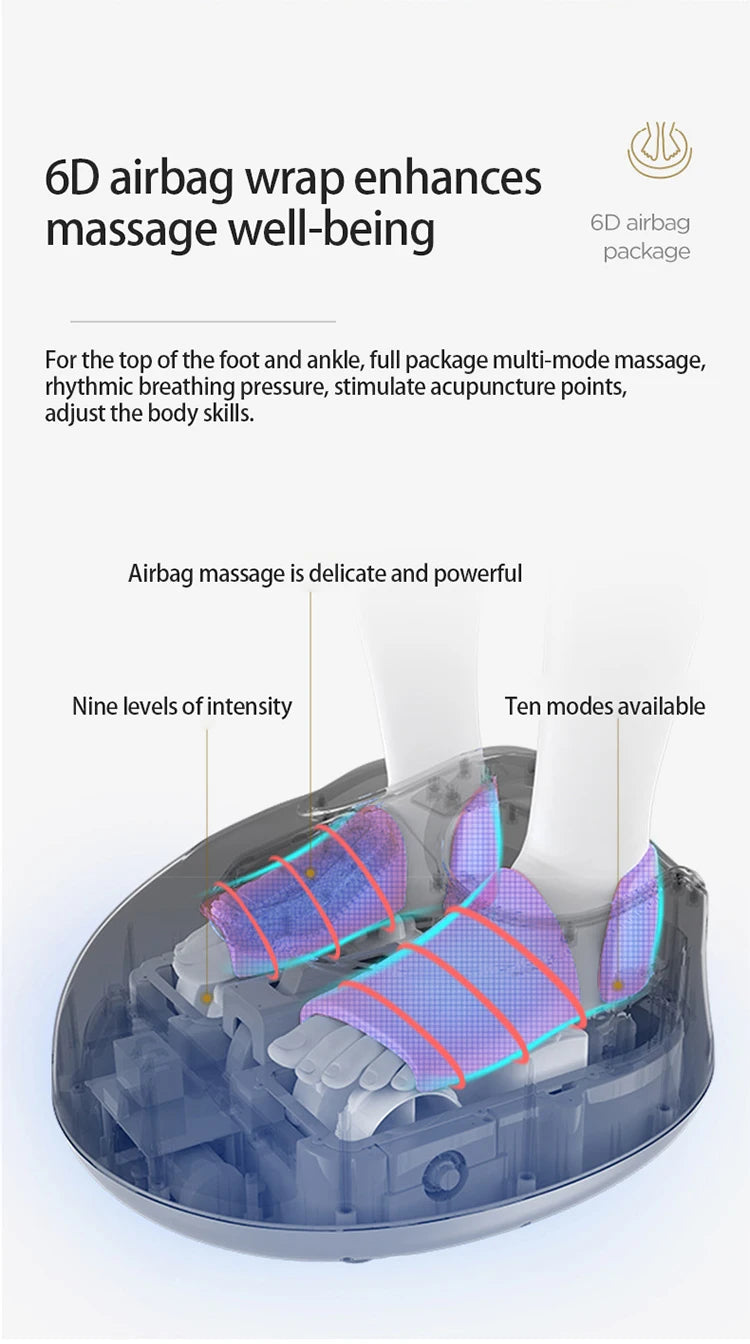 Foot Massager With Vibration, deep kneading, pressing, Acupressure Heating functions to relieve soreness in Legs Feet