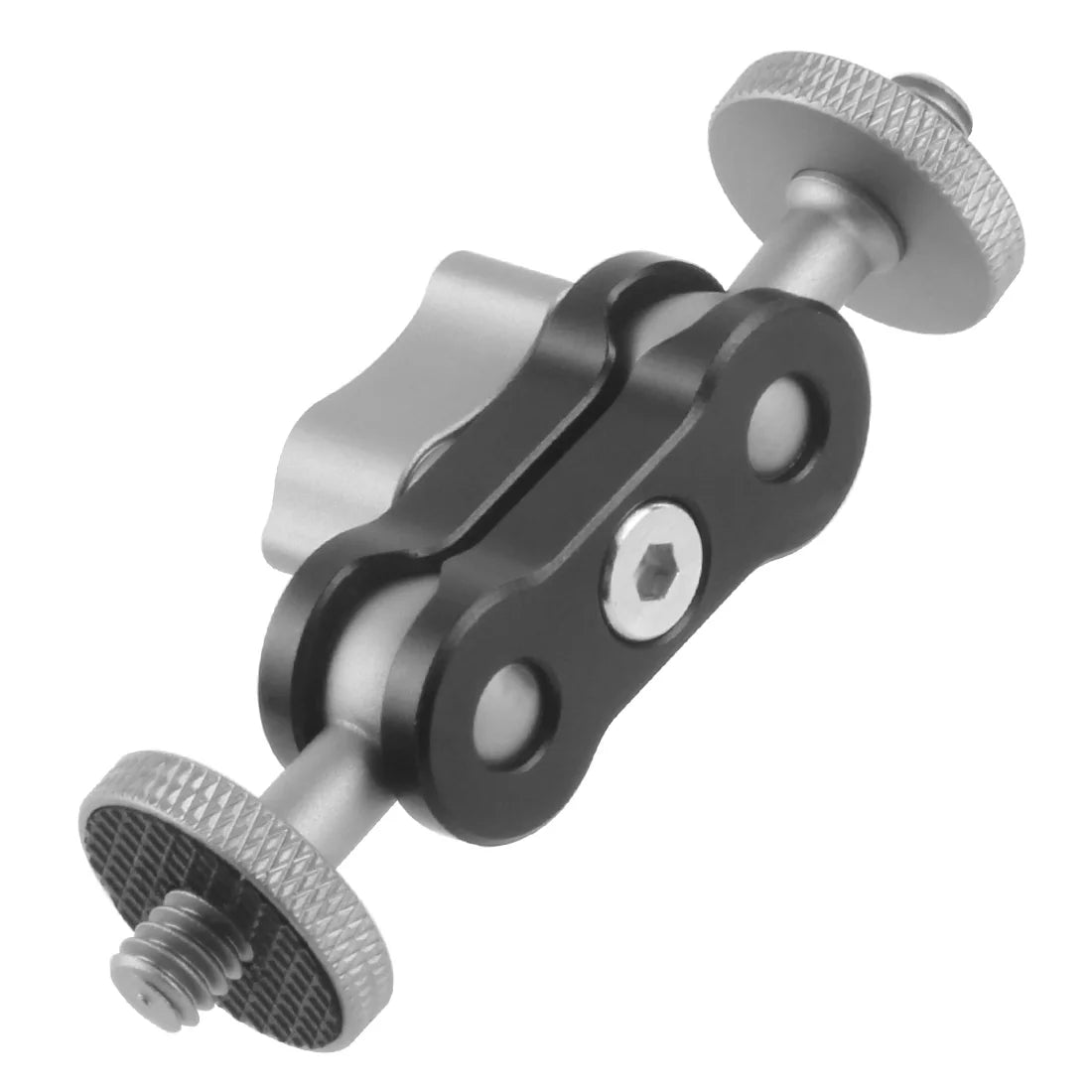 Dual Ball Head Magic Arm Swivel Mount Adapter with 1/4'' Screw for DJI OSMO360 for DSLR Camera Video Monitor Light Mic Bracket