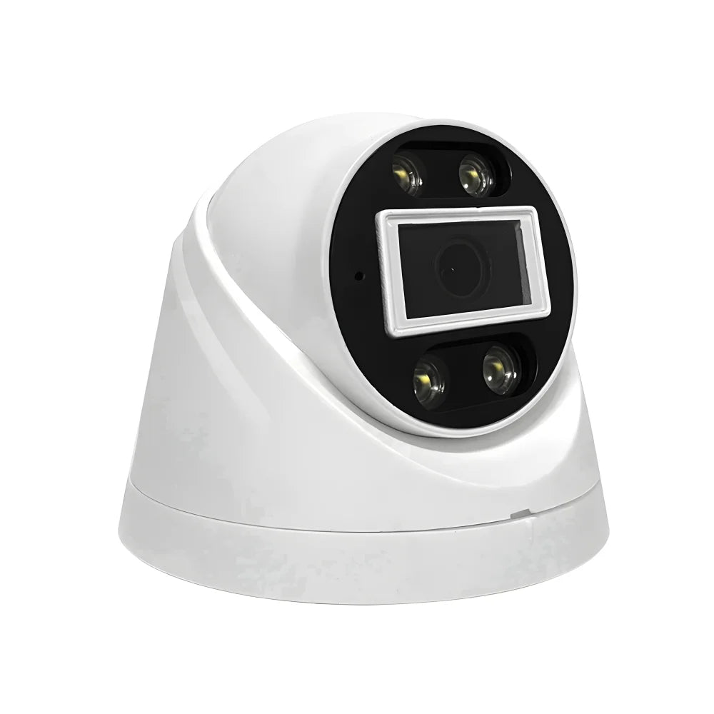 5MP/4MP AI POE Dome Camera - Full Color & Infrared Dual Light, Built-in Mic, RTSP, XMEYE, Semi-ball Design for Home Security