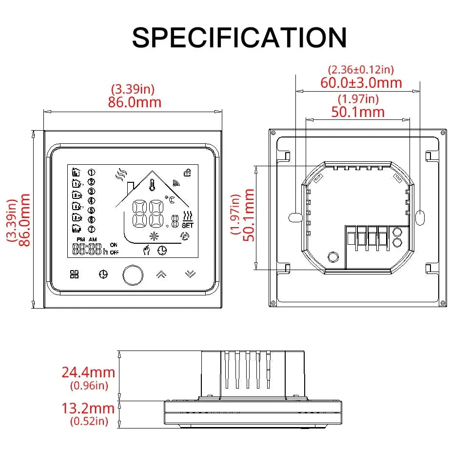 Smart WiFi Thermostat Temperature Controller Water Electric Warm Floor Heating Water Gas Boiler Works with Echo Google Home Tuya WardBoyzPROShop