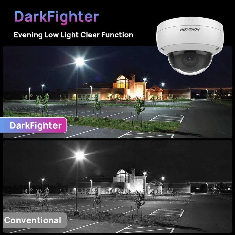 Original Hikvision DS-2CD1183G2-LIUF 4K 8MP ColorVu POE Smart Hybrid Light Fixed Dome Network Camera Built-in Mic IK08