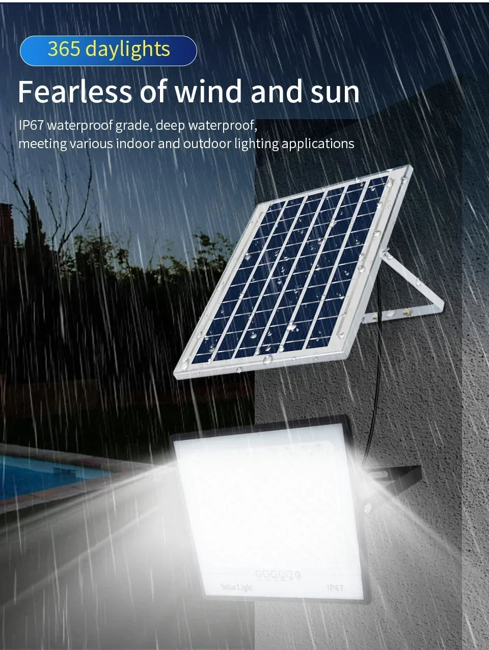 Super Bright Solar Lights Outdoor IP65 Waterproof Solar Powered Wall Light&Street Light Security Lamp for Garden Yard Patio Path