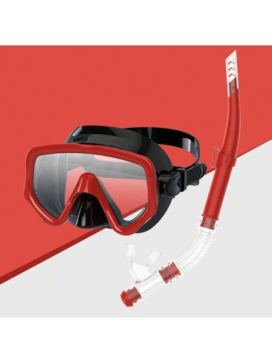 Diving Mask Snorkel Set For Adults Tempered Glass Scuba Professional Panoramic Snorkeling Gear Swimming Training Snorkel Kit