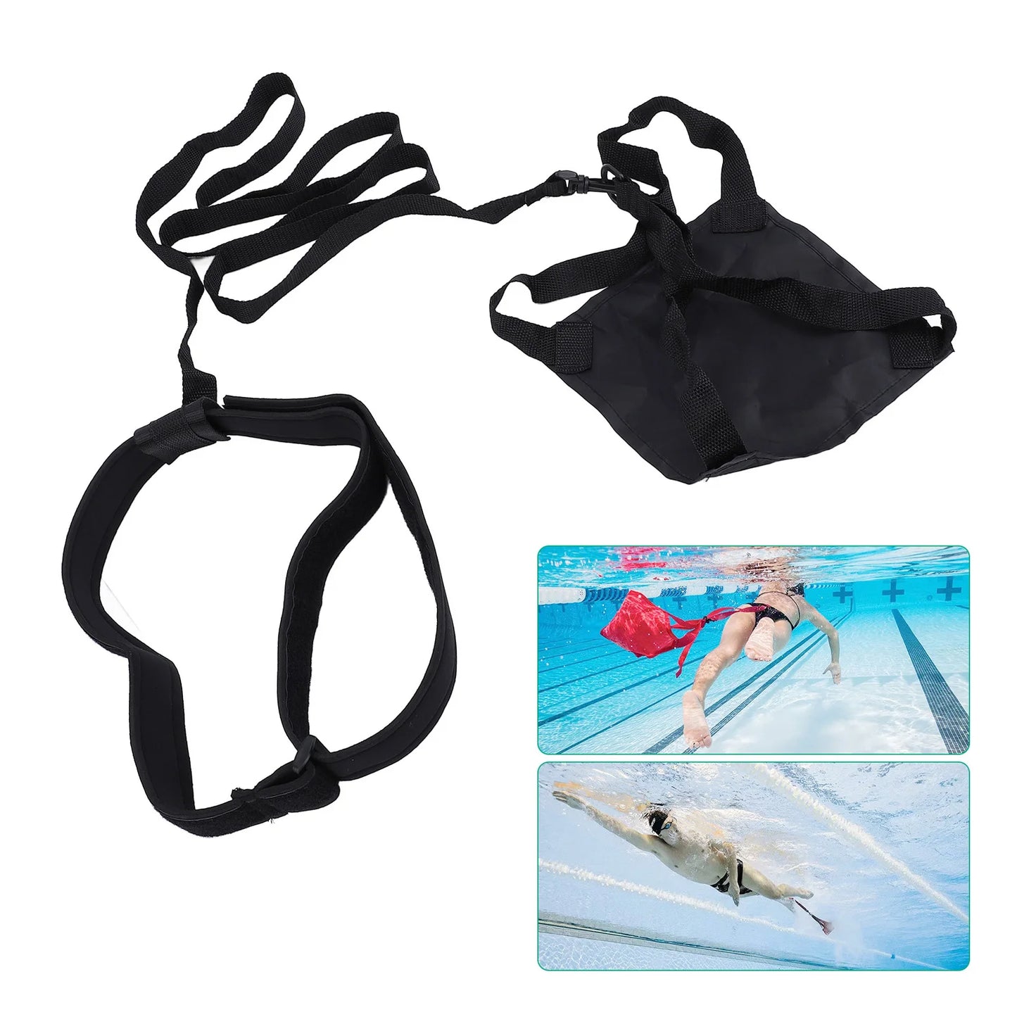 Swim Parachute Professional  Portable Swimming Resistance Training Belt Set for Kids Adults Swim Resistance Parachute