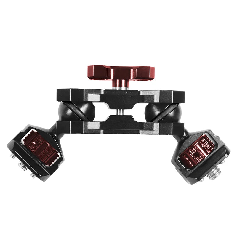 New Upgraded Universal Adjustable Double ballhead 1/4 to 3/8 Magic Arm Monitor Bracket DSLR Cameras Cage Accessories Support 5kg