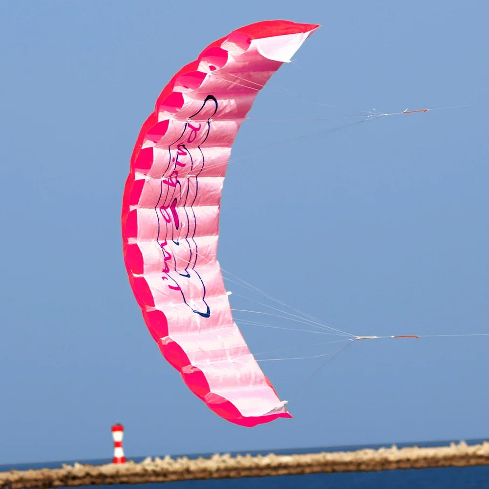 Parafoil Kite High Quality Dual Line Stunt Parafoil Parachute Professional Large 1.4m for Beach Outdoor Fun for Adults Children