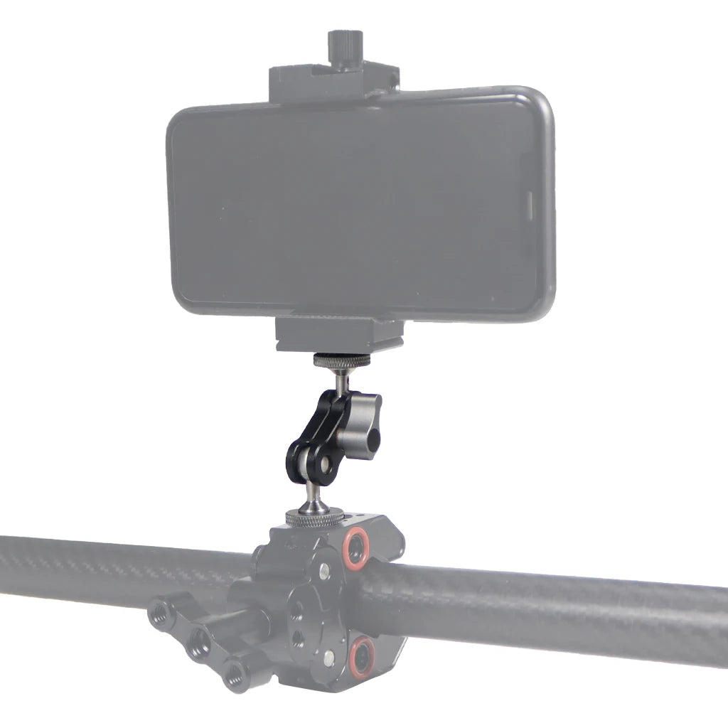 Dual Ball Head Magic Arm Swivel Mount Adapter with 1/4'' Screw for DJI OSMO360 for DSLR Camera Video Monitor Light Mic Bracket