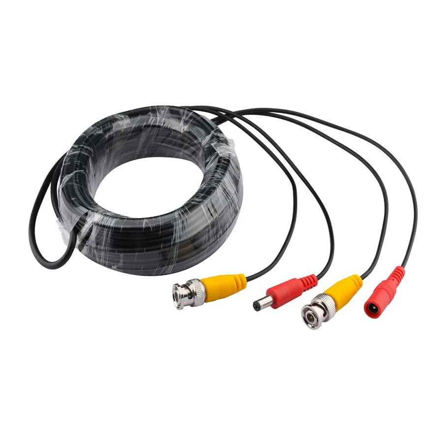 AHD Camera Cable BNC+DC Connector 2 in 1 BNC Coaxial Video Power Analog Cameras Wire For Security CCTV DVR System