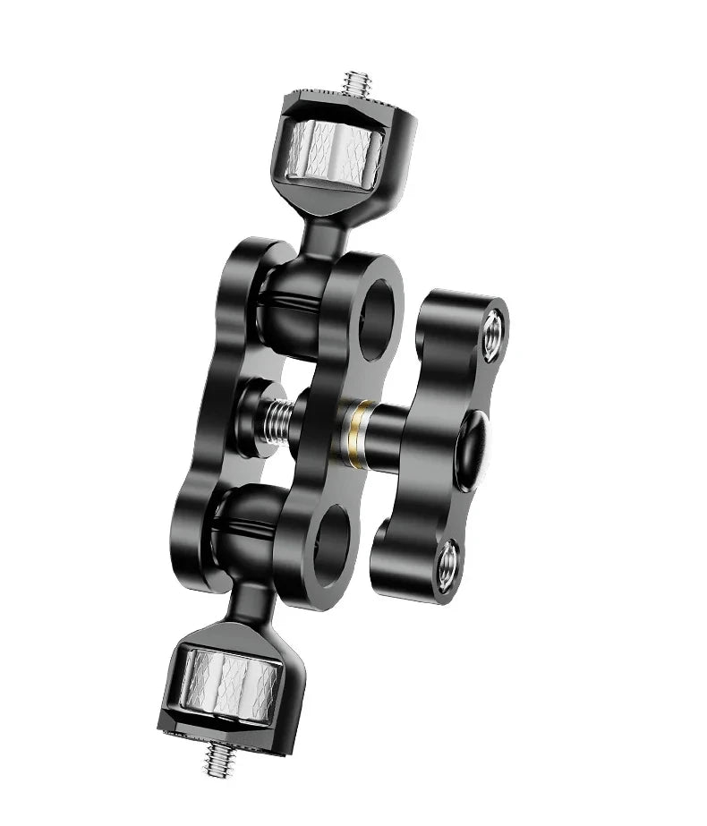 BEXIN TM-5 Articulating Magic Arm with Dual Ball Head for Tripod Phone Clip 1/4" Screw for LED Light LCD Monitor Microphone
