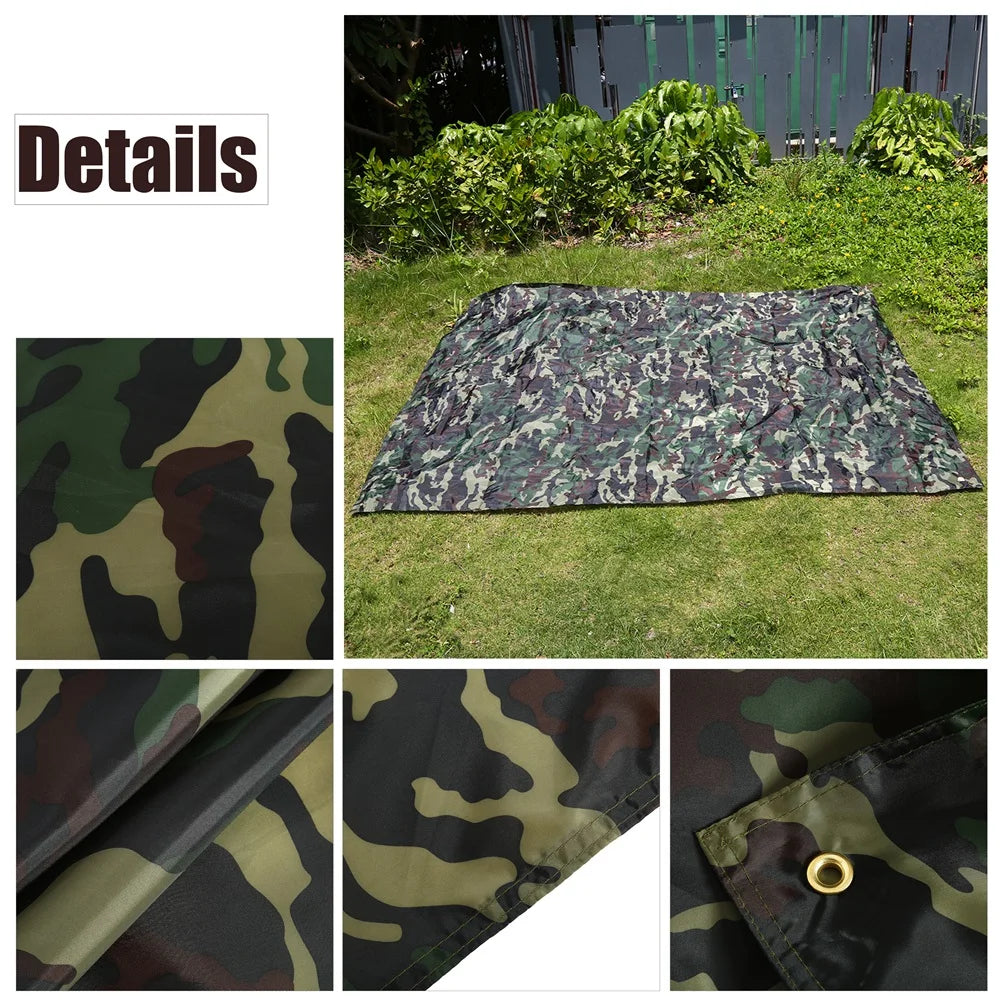 Camouflage Shelter Tourist Awning Canopy Tarp Tent Shade Ultralight Garden Canopy Sunshade Outdoor Camping Hammock Waterproof