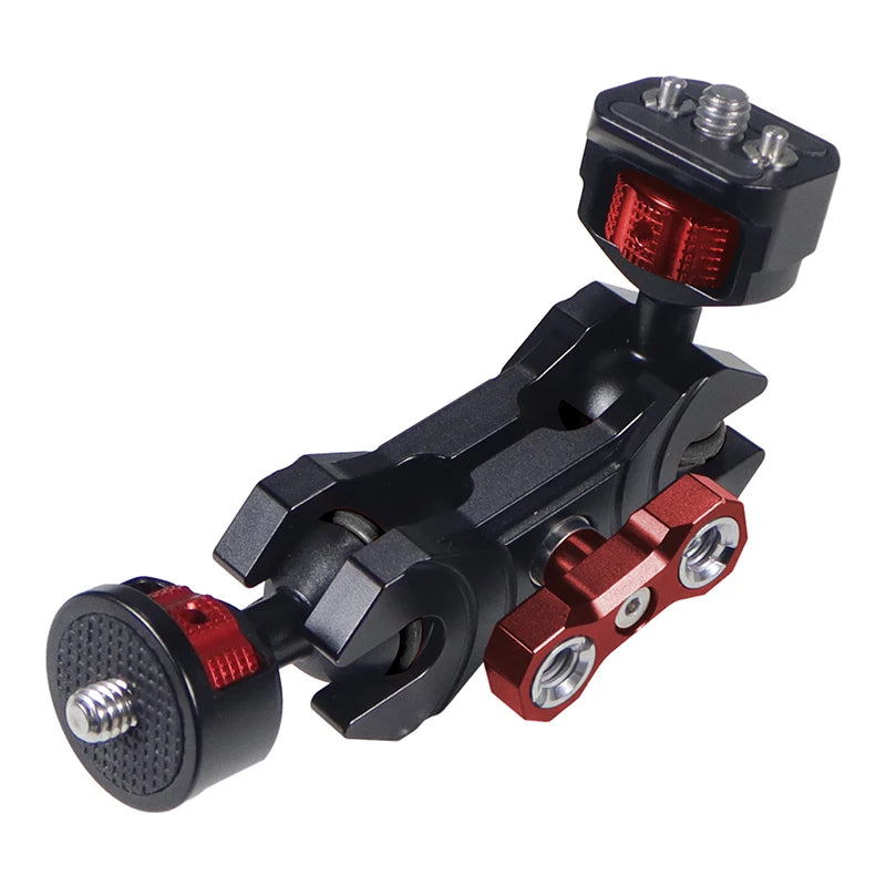 New Upgraded Universal Adjustable Double ballhead 1/4 to 3/8 Magic Arm Monitor Bracket DSLR Cameras Cage Accessories Support 5kg