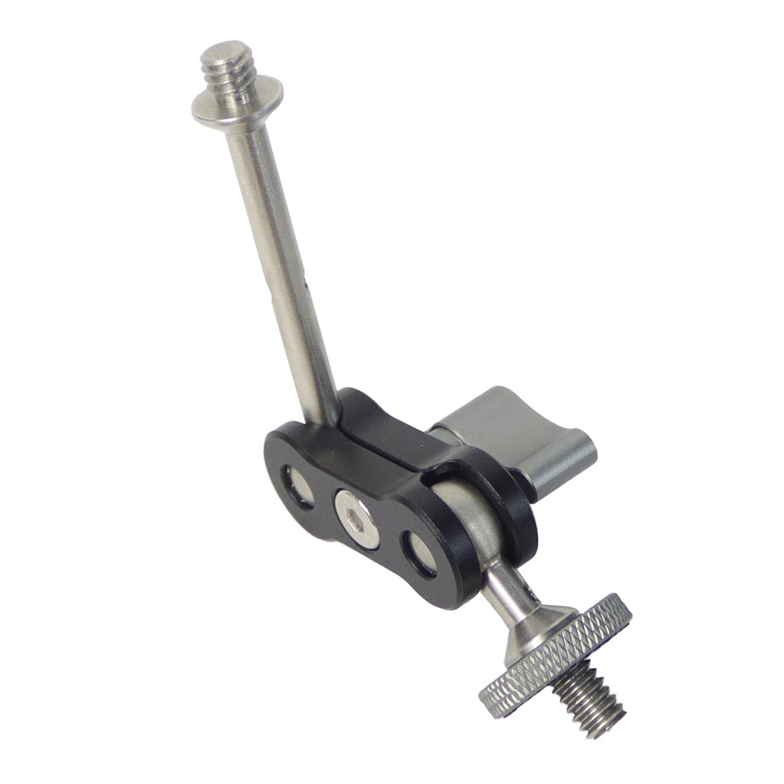 Dual Ball Head Magic Arm Swivel Mount Adapter with 1/4'' Screw for DJI OSMO360 for DSLR Camera Video Monitor Light Mic Bracket