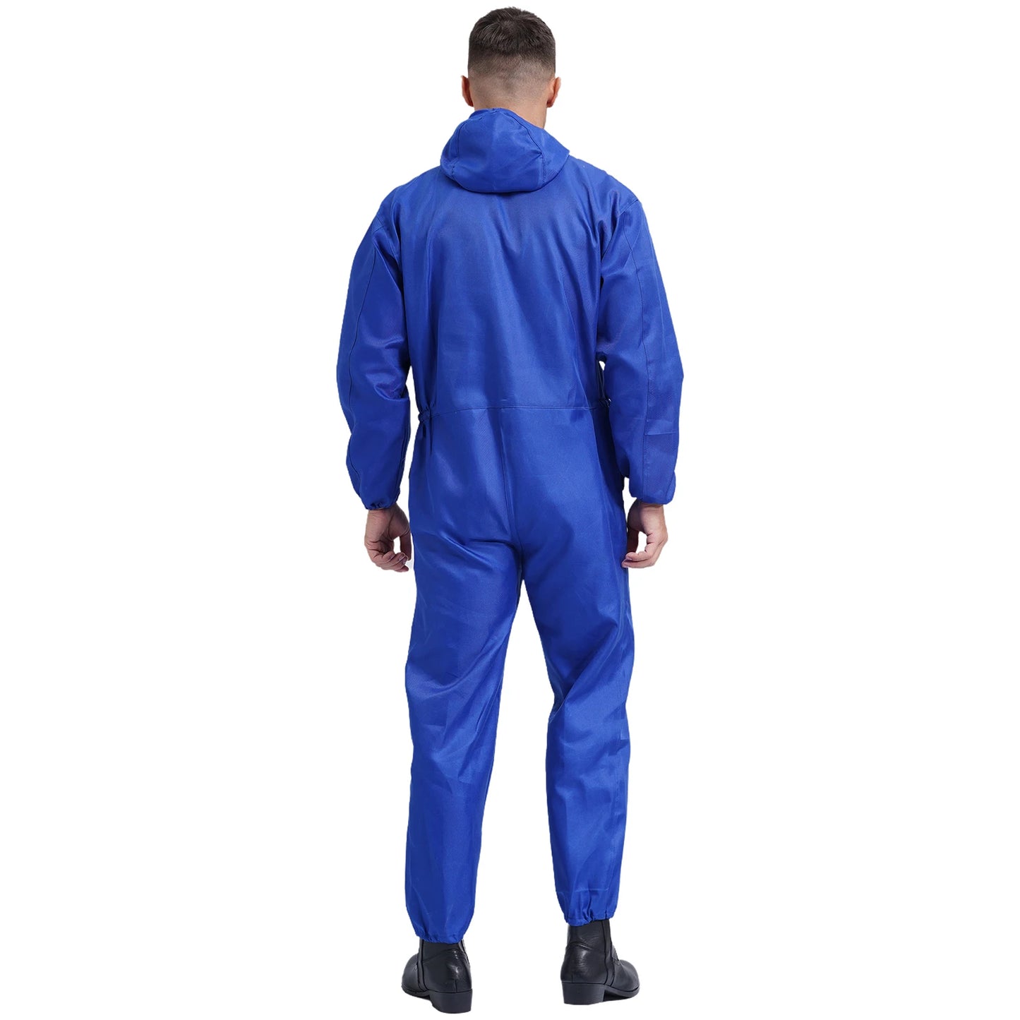 Coveralls for Men Big Pockets Overalls Jumpsuit Dungarees for Workshop Worker Dustproof Hooded Coverall Unisex Mechanic Uniform