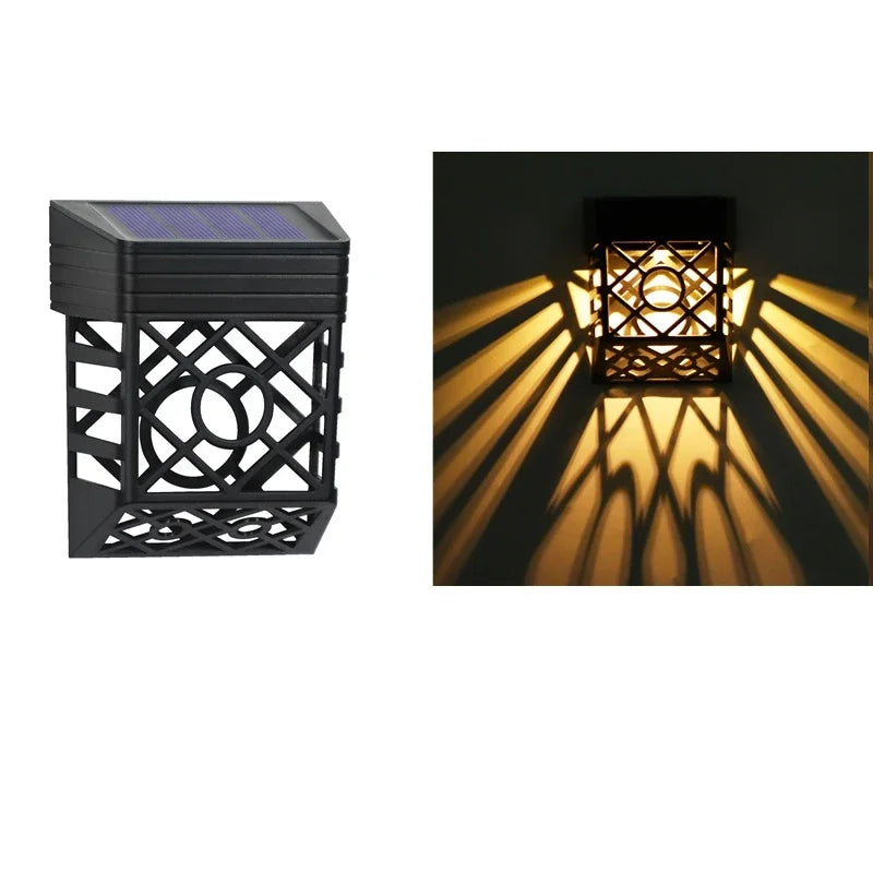 1/2/4PCS Solar LED Fence Lights Outdoor Waterproof Garden Wall Lamp for Yard Lawn Balcony Stairs Pathway Landscape Lighting