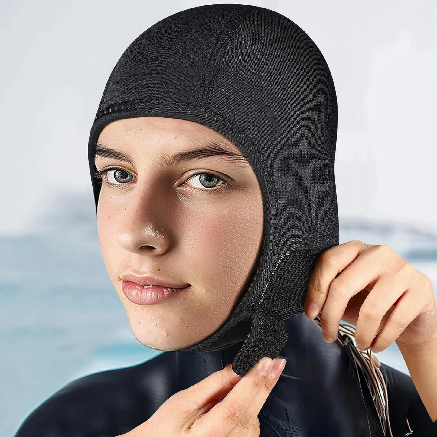 3MM Neoprene Diving Hood Waterproof Hat Wetsuit Hood Swimming Cap Suit Surf Scuba Diving Cap Surf Fishing Spearfishing Kitesurf