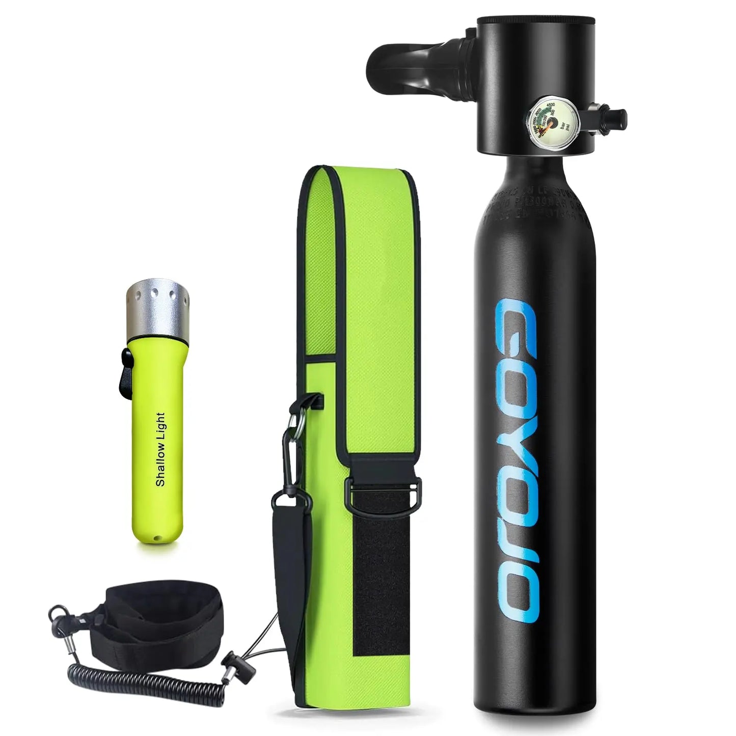 Mini Scuba Tank, 6-12 Minutes Diving Tank, Portable Lung Tank Kits with 3000 PSI Max Pressure 0.5L Small Scuba Diving Tank
