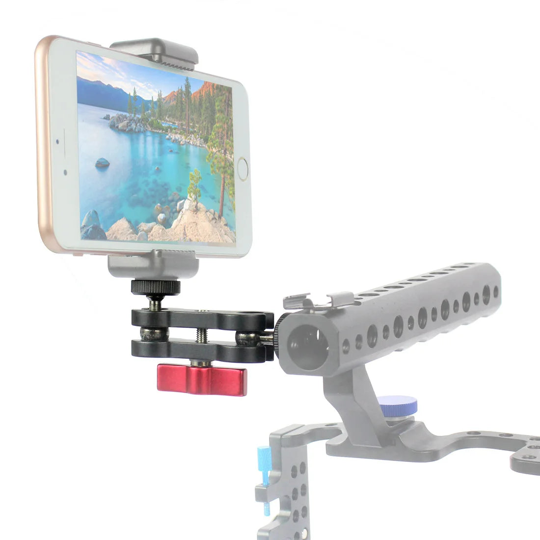 360° Ballhead Magic Arm Double Ball Head Adapter 1/4" Screw Monitor Mount for Gopro Insta360 Holder Lights Phone Stand Bracket