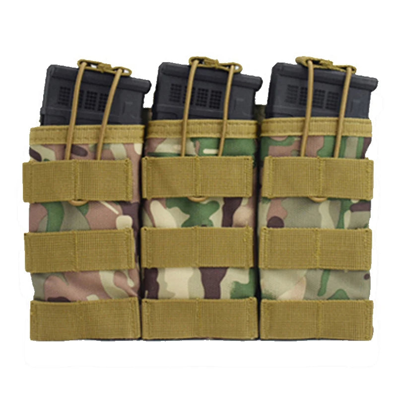 Open Top Single/Double/Triple Molle Magazine Pouch Tactical Pouch Paintball Airsoft Magazine Cartridge Bag Hunting Accessories