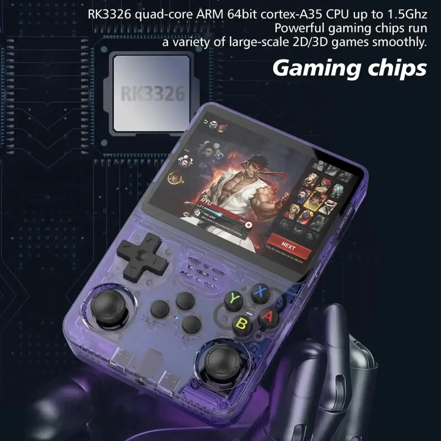 R36S Retro Handheld Video Game Console ARKOS System 3.5 Inch IPS Screen Classic Portable Pocket Video Player 128G Games Boy Gift WardBoyzPROShop