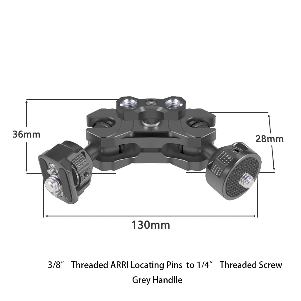 New Upgraded Universal Adjustable Double ballhead 1/4 to 3/8 Magic Arm Monitor Bracket DSLR Cameras Cage Accessories Support 5kg