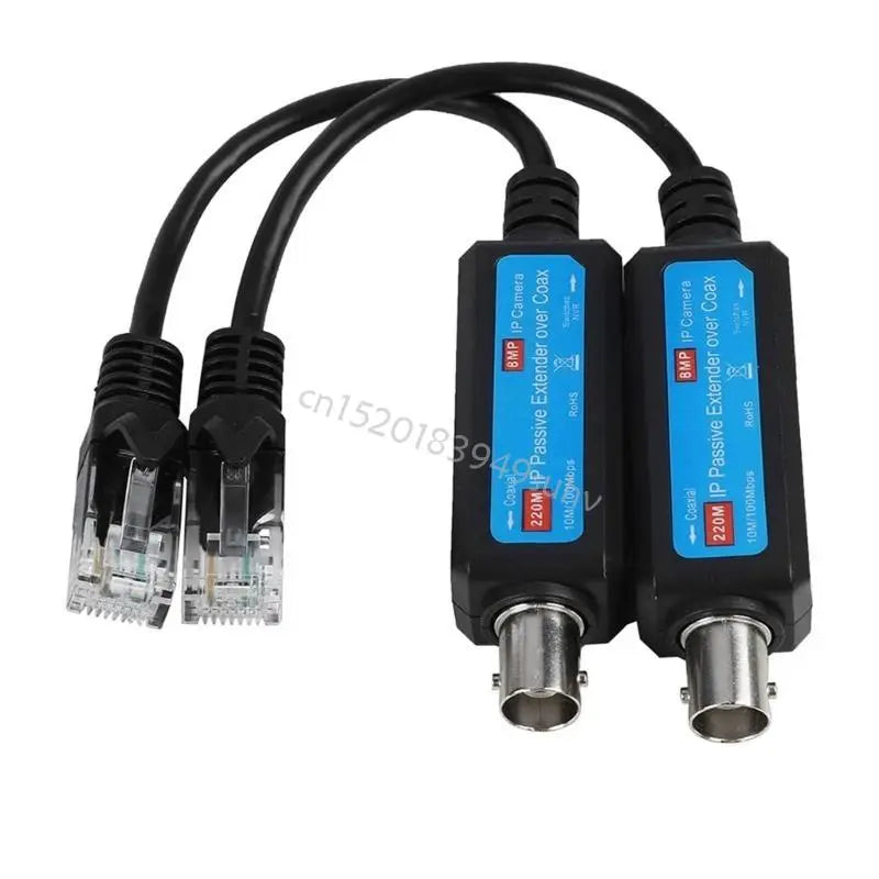 Ethernet Over Coax Adapter Passive IP Networking Coaxial Transmitter Receiver Q81E