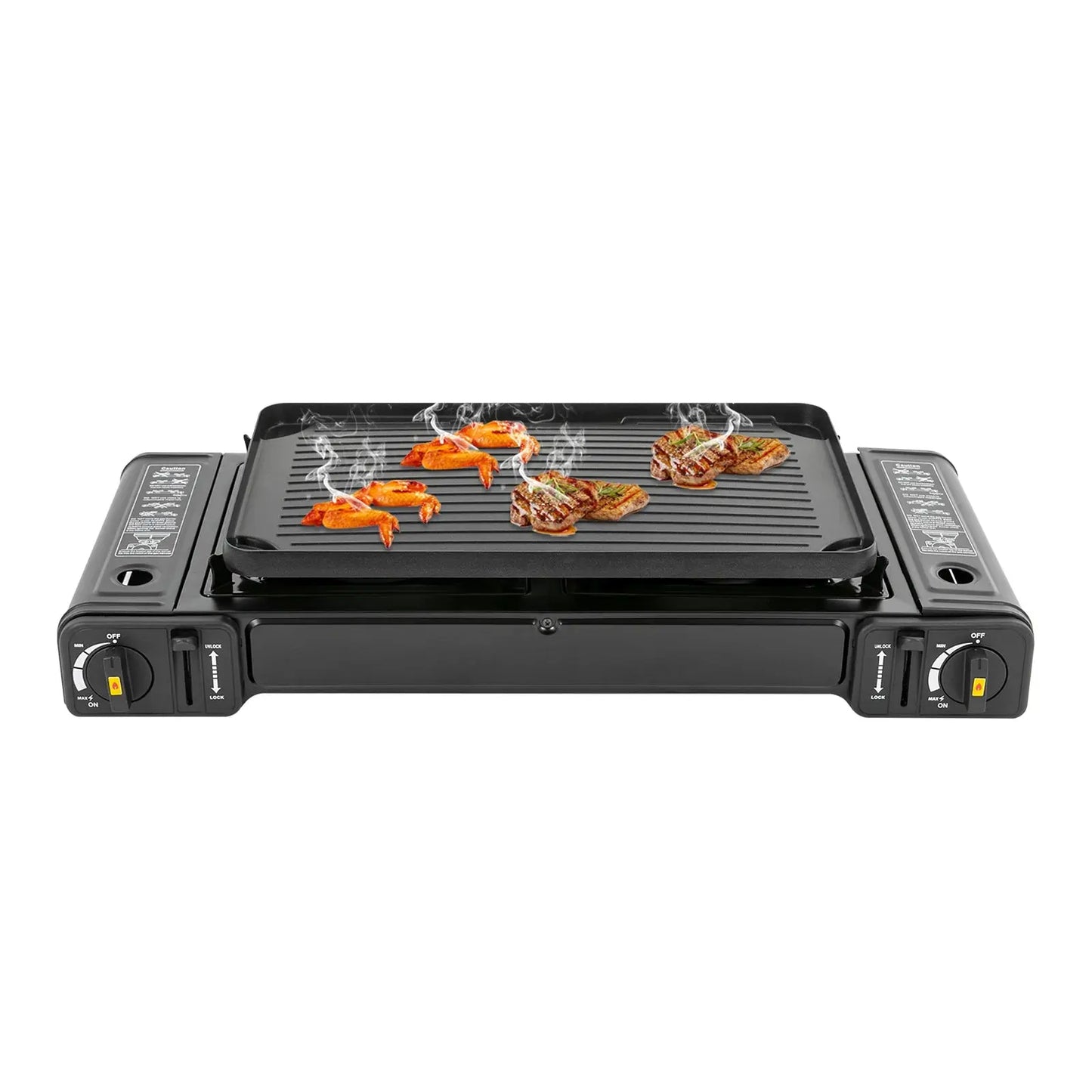 Double Head Barbecue Gas stove with Baking Tray  Home Application Home Outdoor WardBoyzPROShop
