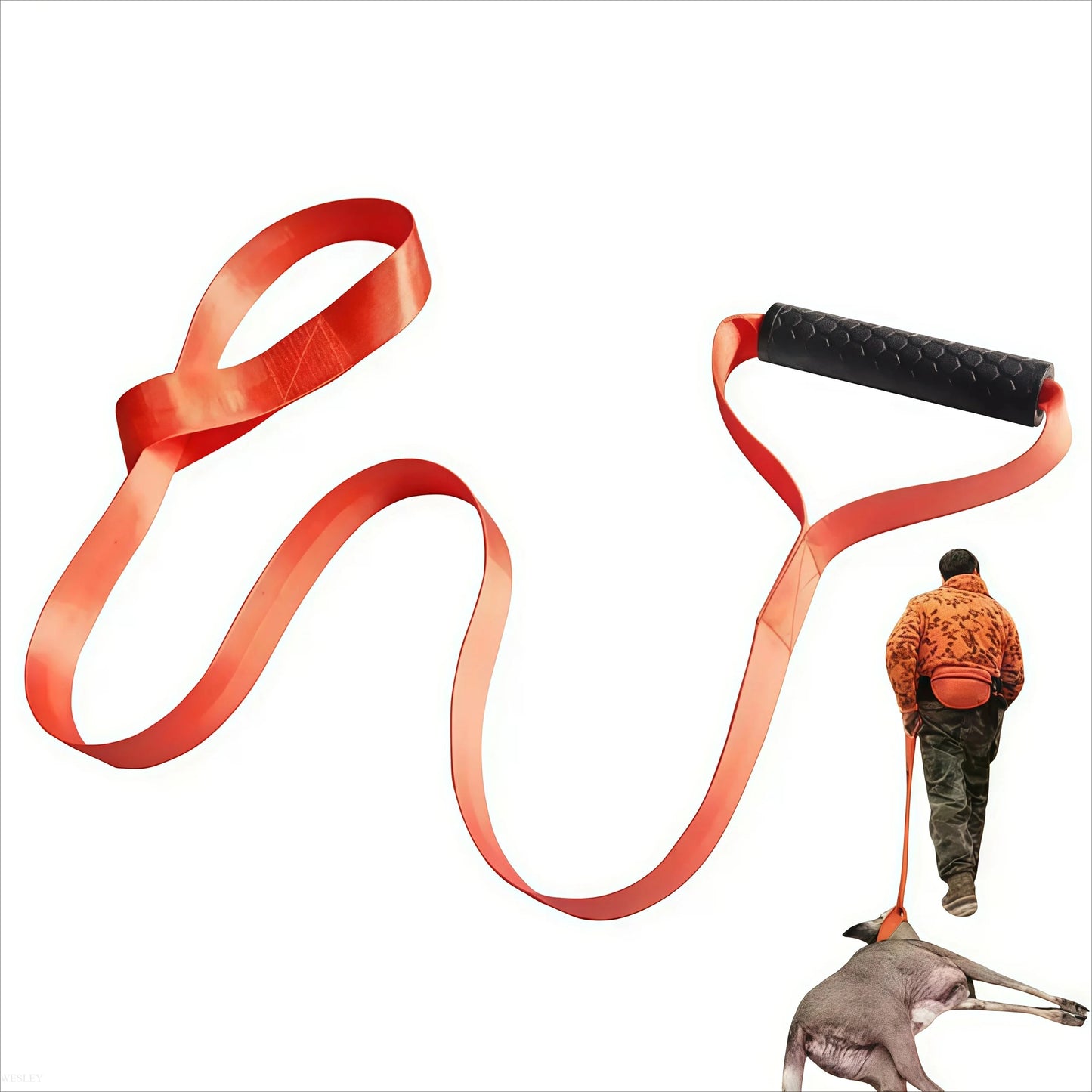 Multipurpose Hunting Drag Rope & Belt – Heavy-Duty Deer Harness with Handle for Outdoor Farm Use, Game Recovery