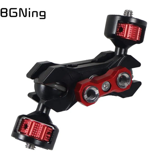 New Upgraded Universal Adjustable Double ballhead 1/4 to 3/8 Magic Arm Monitor Bracket DSLR Cameras Cage Accessories Support 5kg