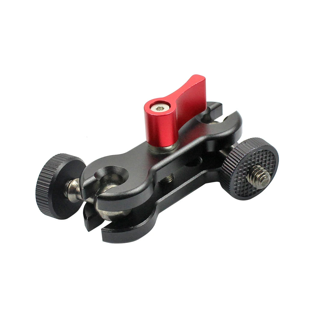 360° Ballhead Magic Arm Double Ball Head Adapter 1/4" Screw Monitor Mount for Gopro Insta360 Holder Lights Phone Stand Bracket