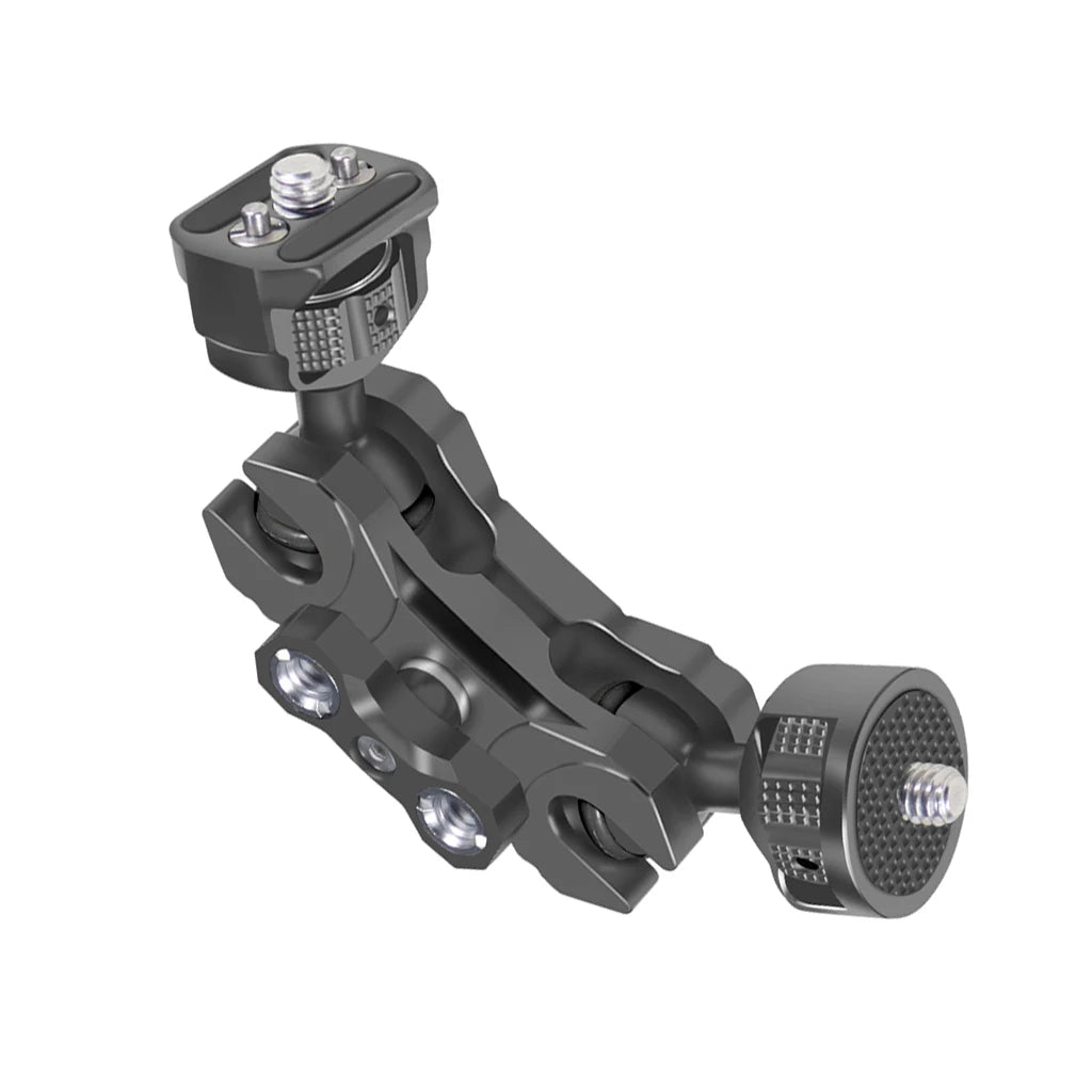 New Upgraded Universal Adjustable Double ballhead 1/4 to 3/8 Magic Arm Monitor Bracket DSLR Cameras Cage Accessories Support 5kg