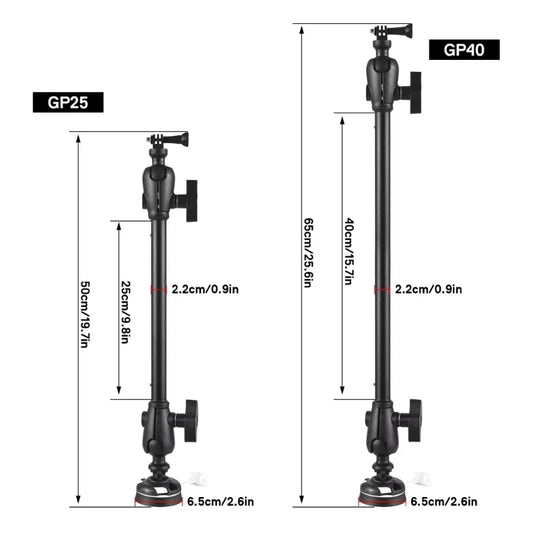 Lightweight Marine Camera Mount Holder Boats Canoes Camera Mount with Long Arm Adjustable Kayak Camera Mount Brackets