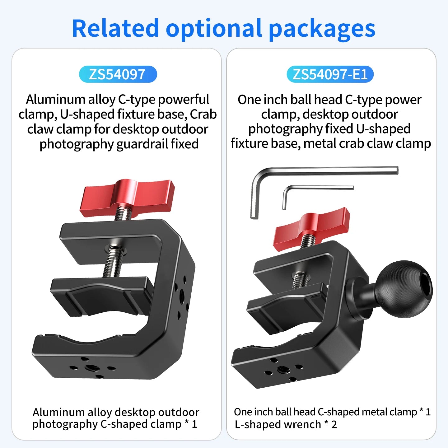Super Clamp 1/4 ARRI Hole 17mm Ball Head for Gopro Hero 13 12 Insta360 for DJI Osmo Action DSLR Camera Desk Stand Accessories