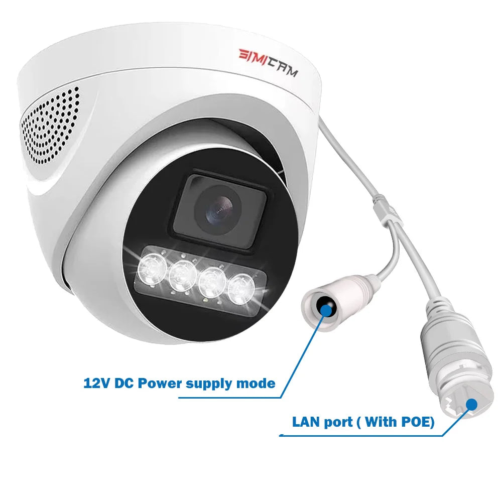 4K 8MP 5MP 4MP POE Surveillance Camera IP Onvif H.265 48V Audio Dome HD Color Night Vision CCTV Video Security Camera For NVR